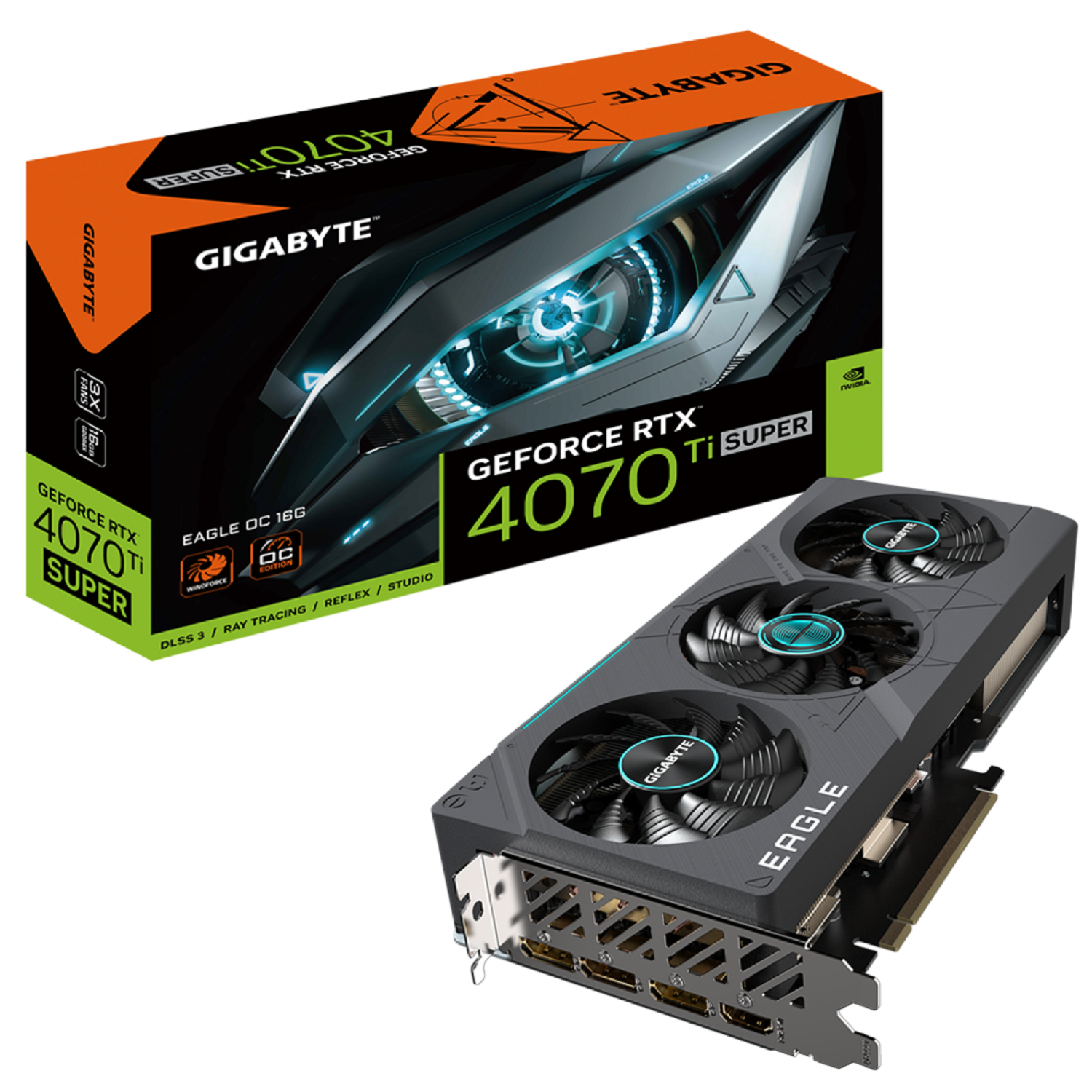 GIGABYTE NVIDIA GeForce RTX 4070 Ti SUPER EAGLE 16GB 2640MHz